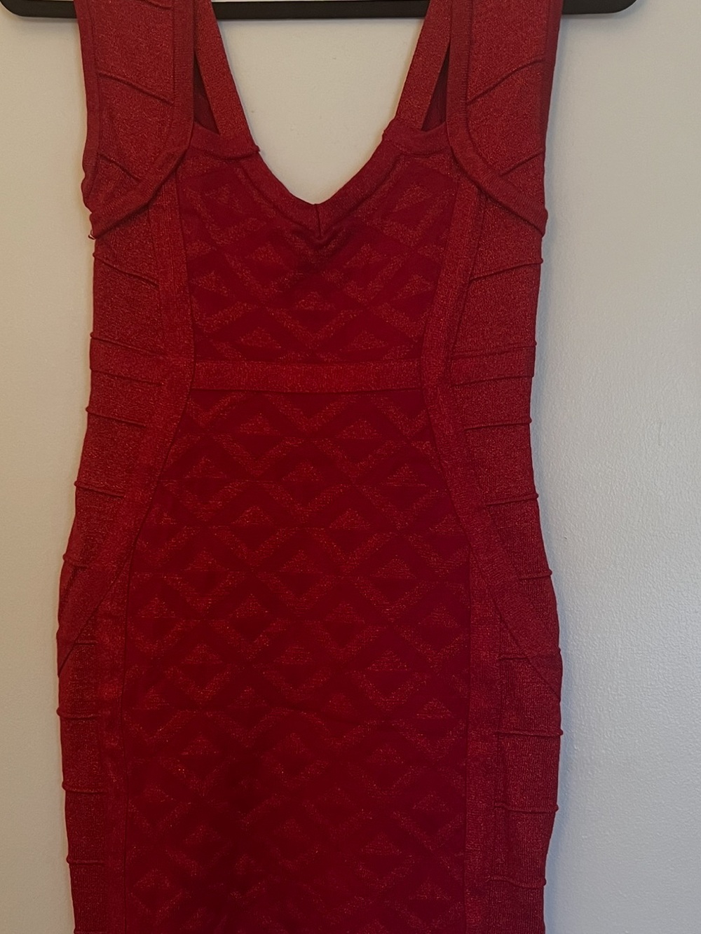 2B Bebe Red Sleeveless Bodycon Mini Dress